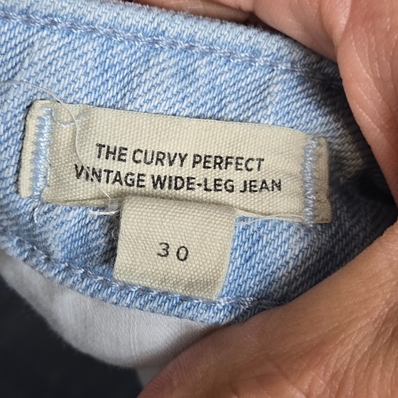 Madewell The Curvy Perfect Vintage Wide Leg‎ Jeans 30 Light Blue Wash 30 x 26 - Picture 6 of 12